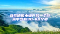 雌性德国小蠊产的一个卵荚中含有30-40个卵